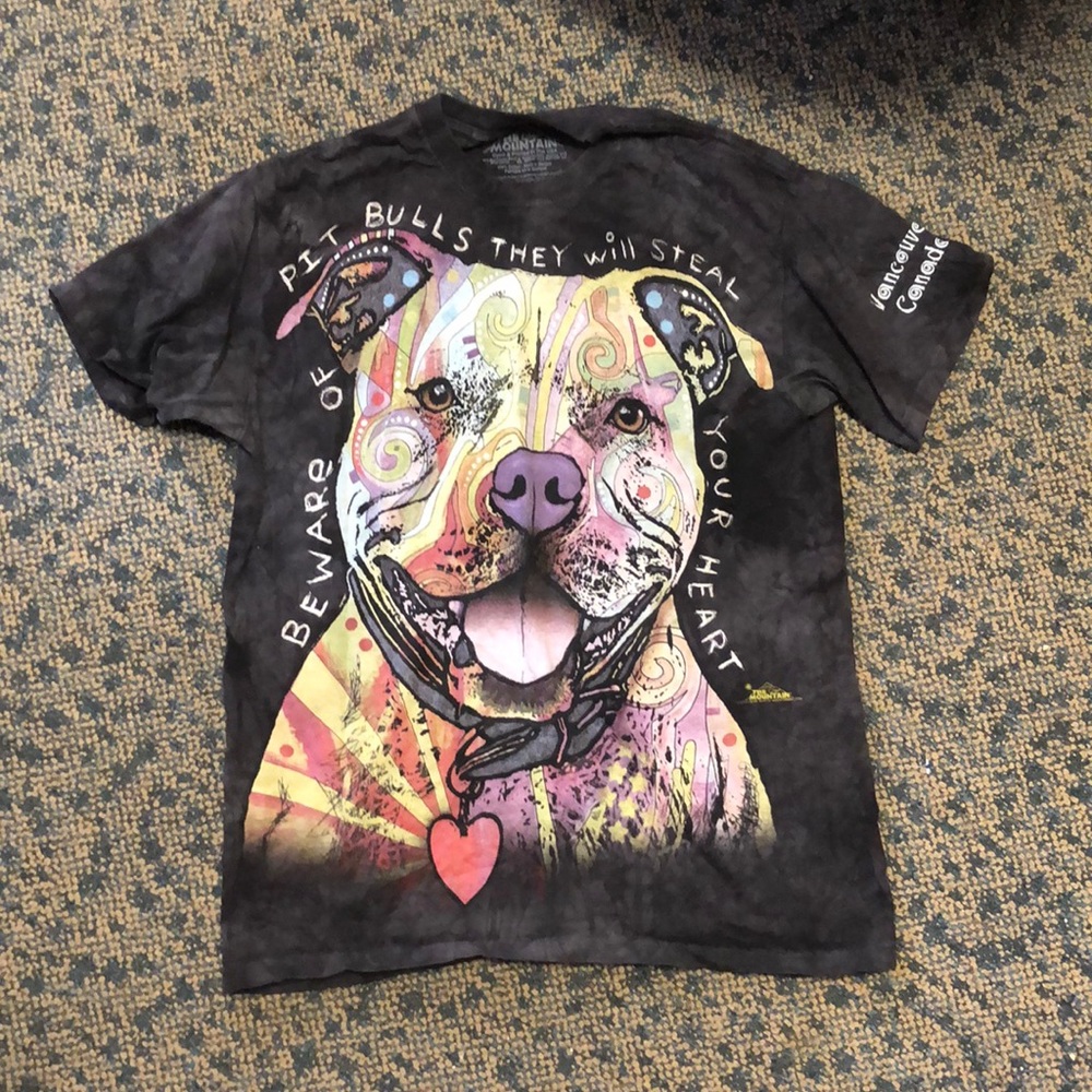 Colorful Abstract Art Pitbull Graphic Tee